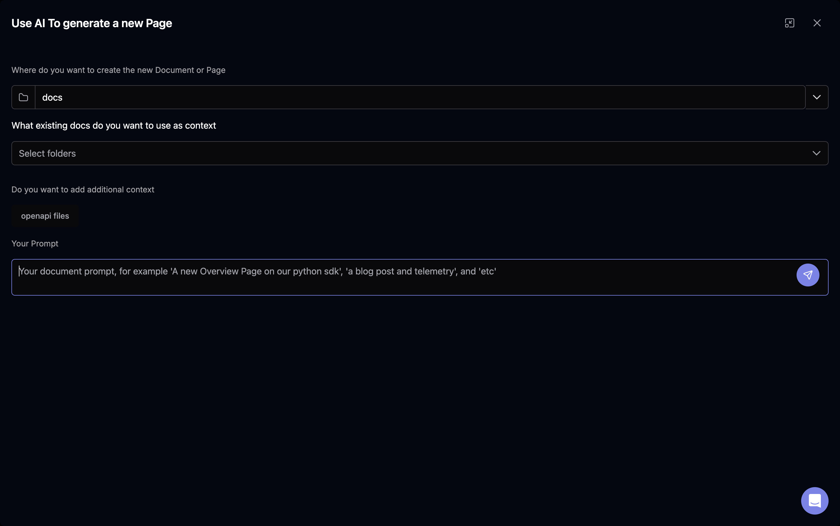 Generate New Page